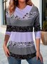 Loose Casual Others Cotton T-Shirt