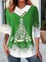 Christmas Loose Casual Cotton T-Shirt