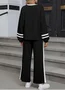 Cotton Casual Color Block Regular Fit Two-Piece Set
