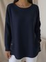 Plain Loose Crew Neck Simple T-Shirt