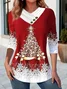 Christmas Loose Casual Cotton T-Shirt