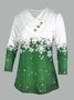Christmas Casual Cotton Others T-Shirt