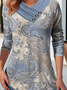 Loose Cotton Casual Geometric T-Shirt