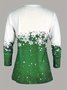 Christmas Casual Cotton Others T-Shirt