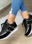 Color Block Urban Mesh Fabric All Season Shallow Shoes