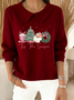 Women's Casual Christmas Print Lapel Classic Sweater