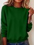 Plain Casual Sweatshirt