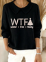 Women's Casual Christmas Print Lapel Classic Sweater