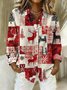 Christmas Casual Shawl Collar Shirt