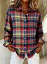 Christmas Loose Vintage Shawl Collar Shirt