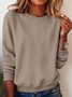 Plain Casual Sweatshirt
