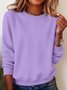 Plain Casual Sweatshirt