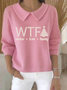 Women's Casual Christmas Print Lapel Classic Sweater
