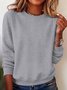 Plain Casual Sweatshirt