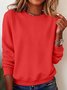 Plain Casual Sweatshirt