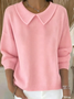 Women's Casual Print Lapel Classic Sweater