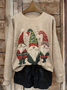 Crew Neck Simple Printing Christmas Sweater