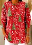 Plants V Neck Casual Regular Fit T-Shirt