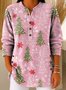 Plants V Neck Casual Regular Fit T-Shirt