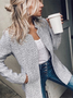 Casual Split Joint Plain Jacket