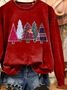 Printing Christmas Casual Crew Neck Sweatshirt