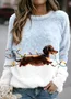 Casual Regular Fit Cotton Sweatshirt