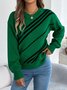Geometric Regular Fit Casual Sweater