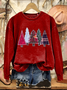 Printing Christmas Casual Crew Neck Sweatshirt