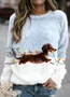 Casual Regular Fit Cotton Sweatshirt