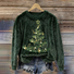 Regular Fit Crew Neck Casual Christmas Sweatshirt