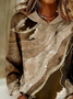 Casual Abstract Loose Printing Hoodie