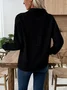 Casual Shawl Collar Cotton Sweatshirt