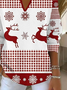 Women's Classic Casual Christmas Print Lapel Sweater