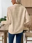 Casual Shawl Collar Cotton Sweatshirt