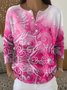 Casual Crew Neck Floral Sweater
