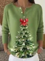 Casual Loose Crew Neck Christmas Sweater
