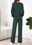 Casual Plain Regular Fit Pajama Set