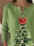 Casual Loose Crew Neck Christmas Sweater