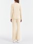 Crew Neck Cotton Casual Pajama Set