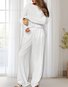 Crew Neck Casual Pajama Set