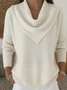 Cowl Neck Casual Loose Sweater