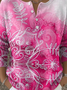 Casual Crew Neck Floral Sweater