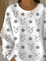 Printing Christmas Snowman Casual Sweatshirt