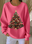 Loose Crew Neck Casual Christmas Sweatshirt
