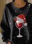 Casual Christmas Printing Sweatshirt