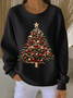 Loose Crew Neck Casual Christmas Sweatshirt