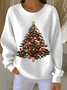 Loose Crew Neck Casual Christmas Sweatshirt