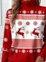 Christmas Casual Turtleneck Loose Sweater