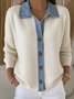 Knitted Shawl Collar Casual Cardigan