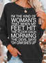 Women's Funny Cute She's up Saying Casual Crew Neck Sweatshirt
